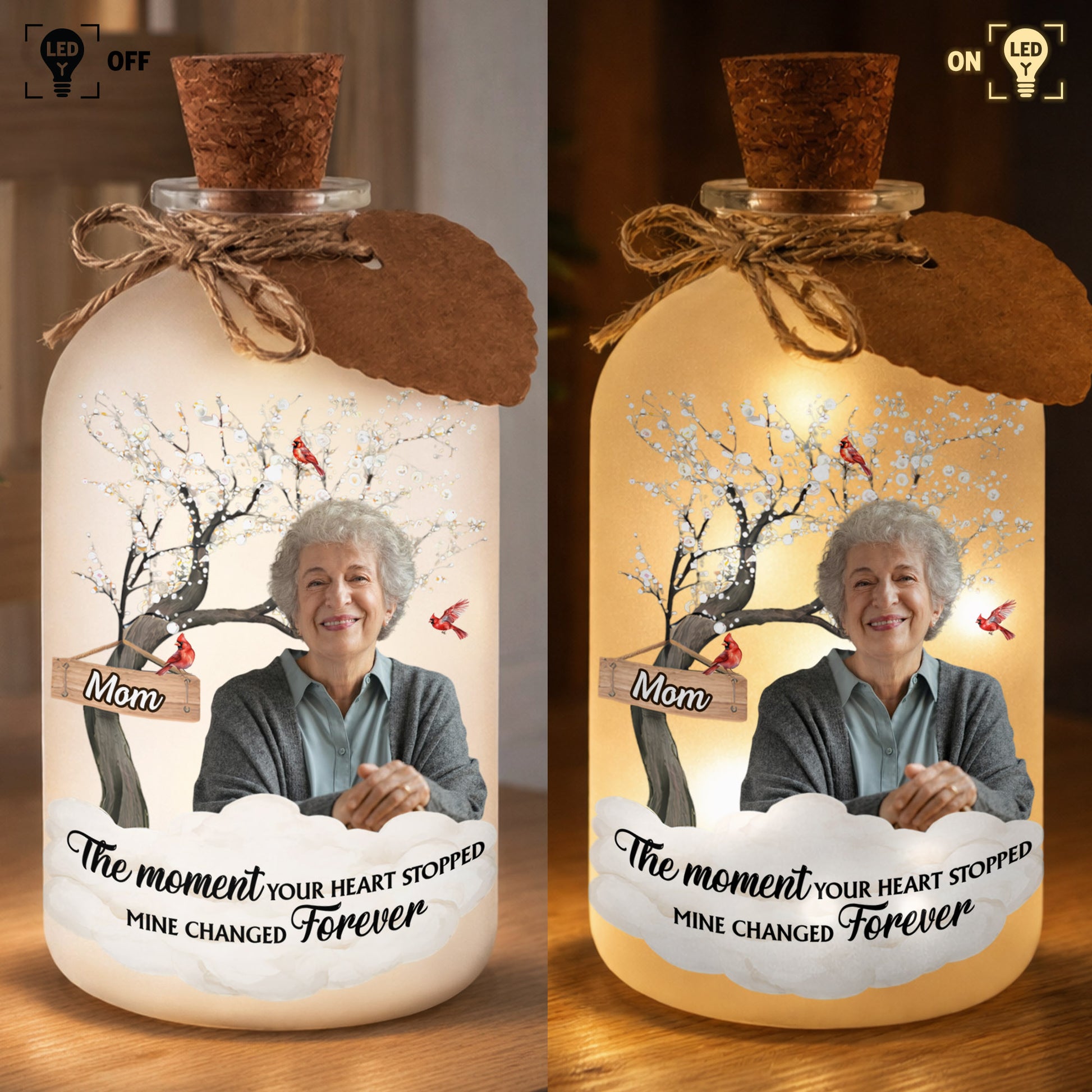 The Moment Your Heart Stopped Mine Changed Forever Cardinal Tree