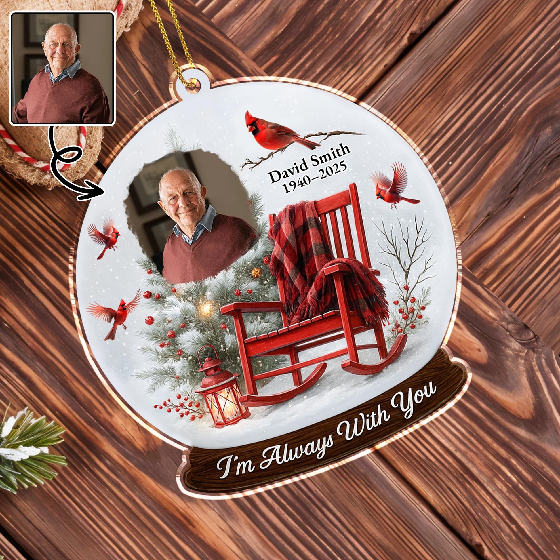 I'm Always With You, Cardinal Birds And Christmas Tree