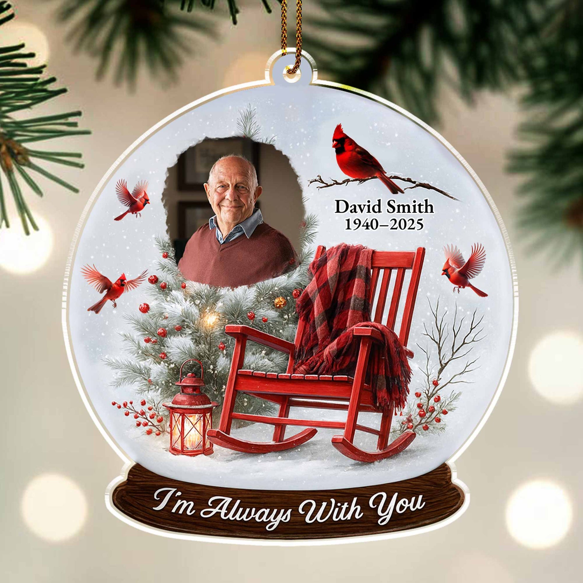 I'm Always With You, Cardinal Birds And Christmas Tree