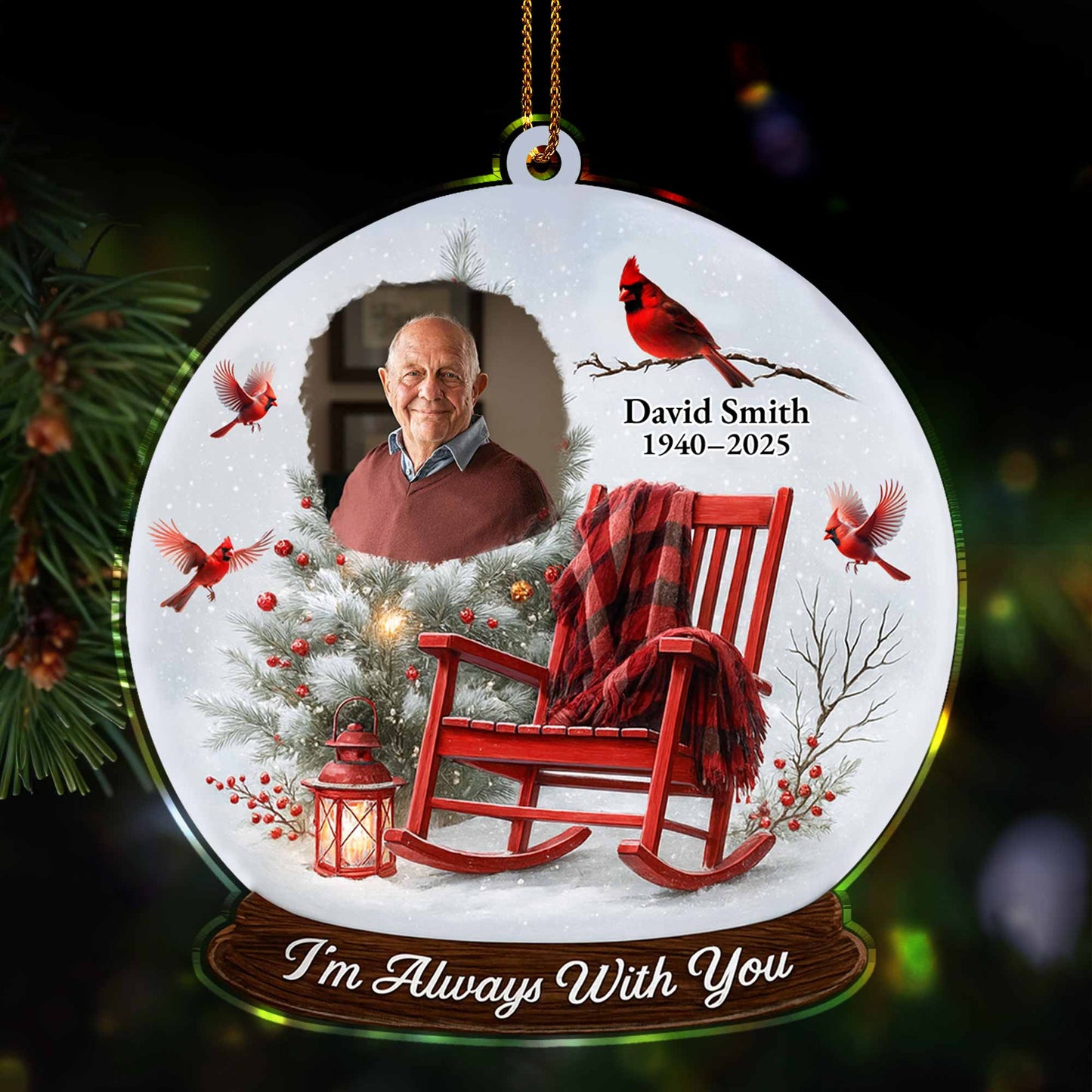 I'm Always With You, Cardinal Birds And Christmas Tree