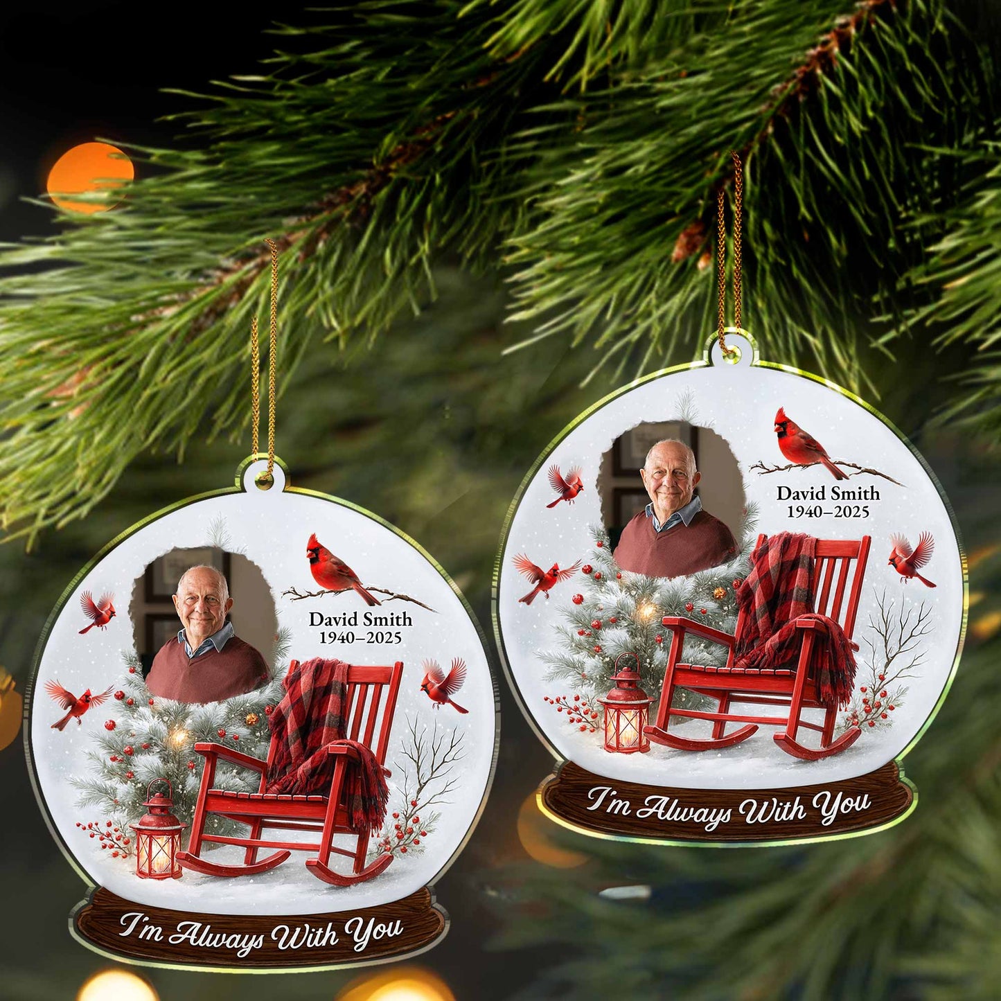 I'm Always With You, Cardinal Birds And Christmas Tree