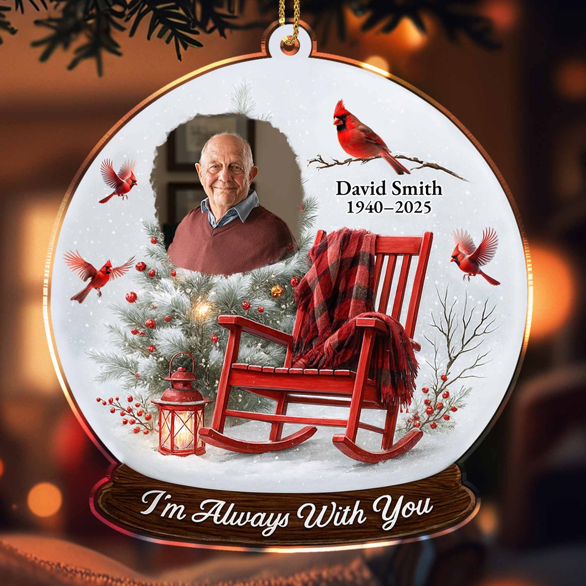 I'm Always With You, Cardinal Birds And Christmas Tree