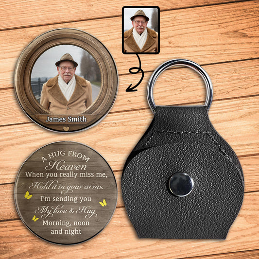 A Hug From Heaven, Customizable Keychain With Hearts