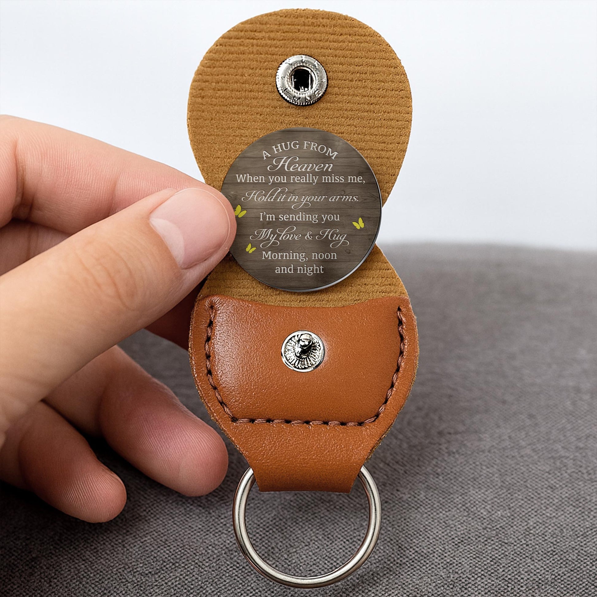 A Hug From Heaven, Customizable Keychain With Hearts