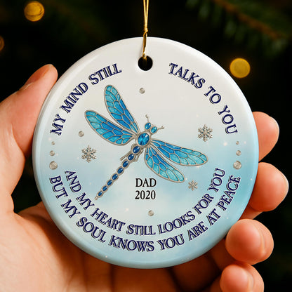 My Mind Still Talks To You, Dragonfly Snowflake Ornament