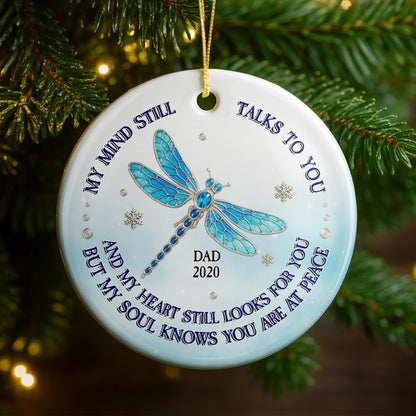 My Mind Still Talks To You, Dragonfly Snowflake Ornament