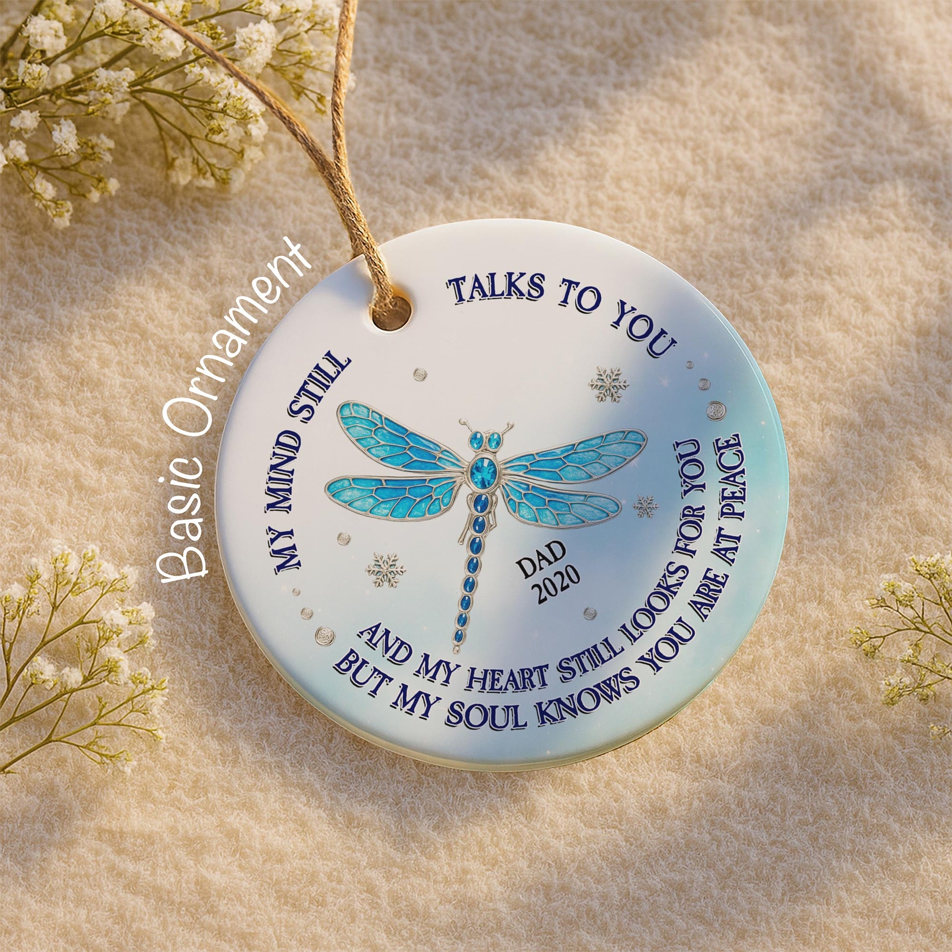 My Mind Still Talks To You, Dragonfly Snowflake Ornament