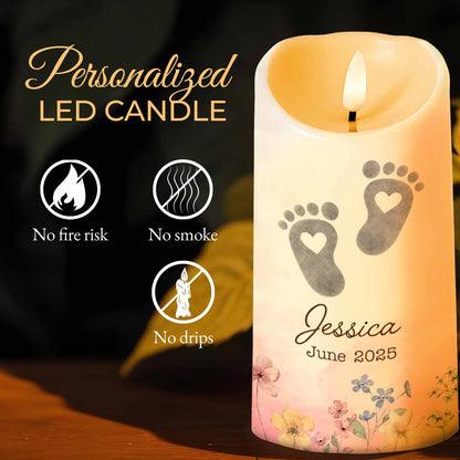 No Footprint So Small, Footprints And Flowers Candle