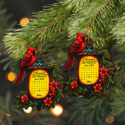 The Moment Your Heart Stopped, Mine Changed Forever Cardinal Ornament