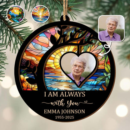 I Am Always With You Stained Glass Heart