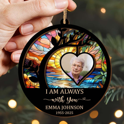 I Am Always With You Stained Glass Heart