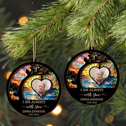 I Am Always With You Stained Glass Heart