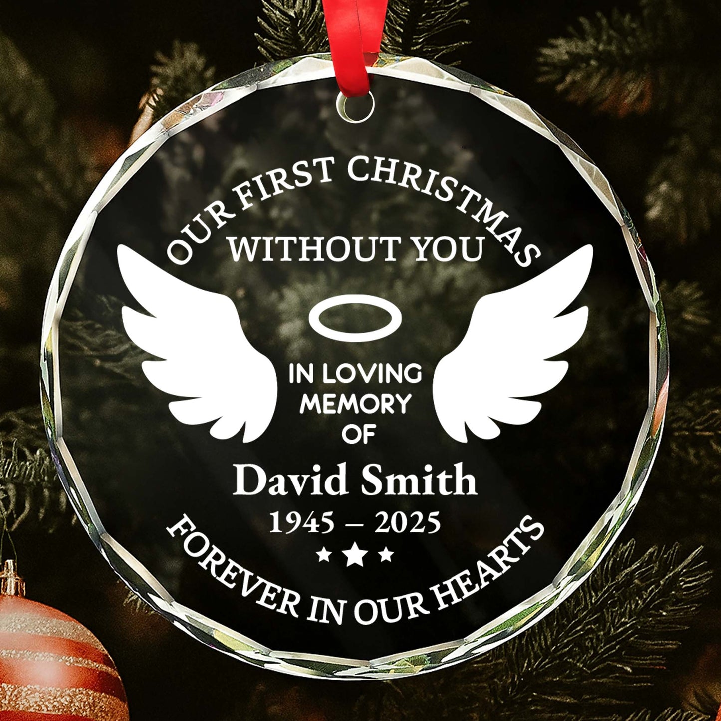 Our First Christmas Without You, Memorial Wings And Halo