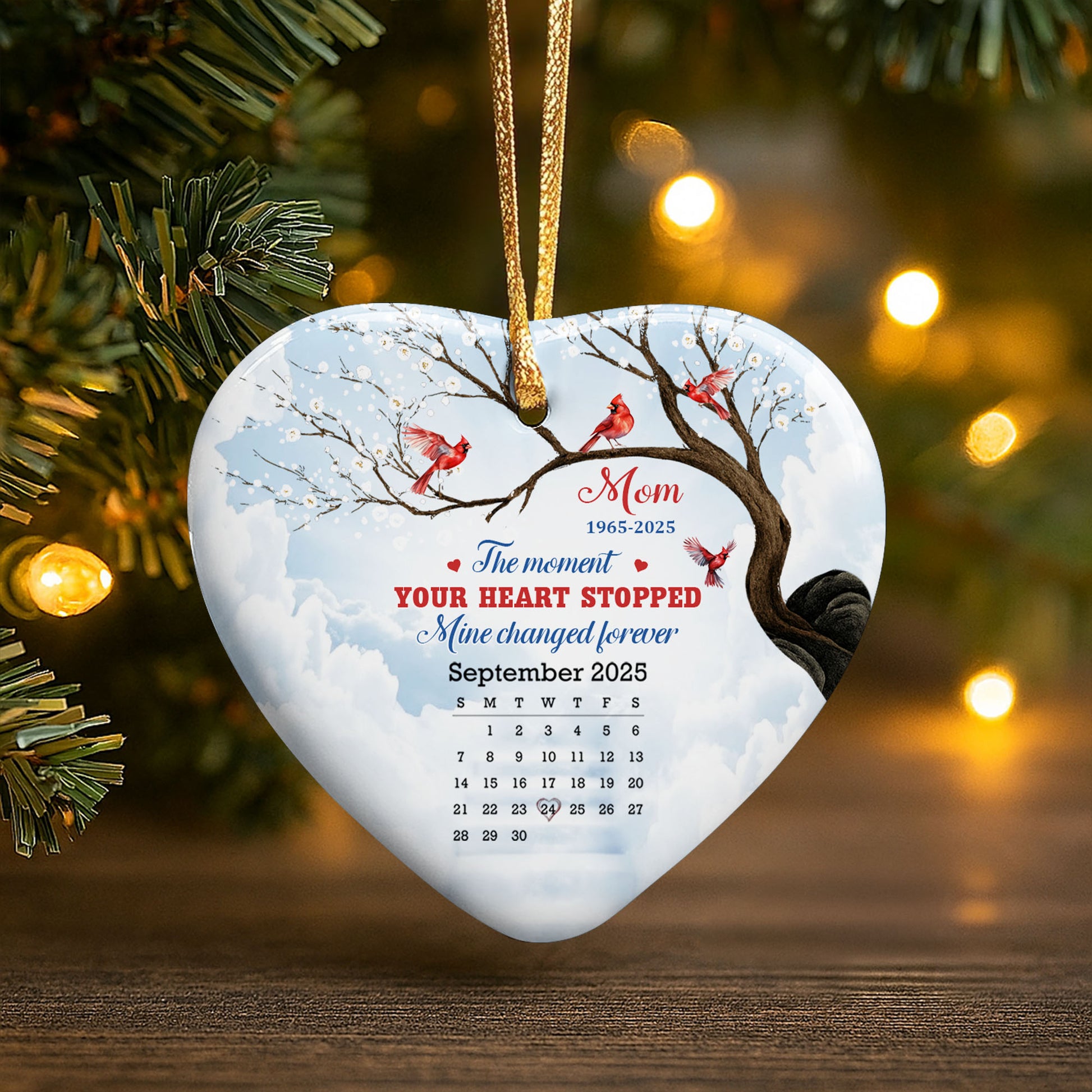 The Moment Your Heart Stopped, Cardinals On Snowy Tree