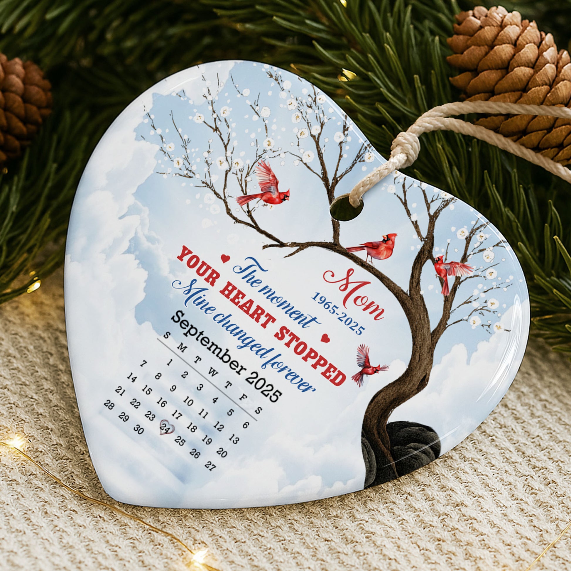 The Moment Your Heart Stopped, Cardinals On Snowy Tree