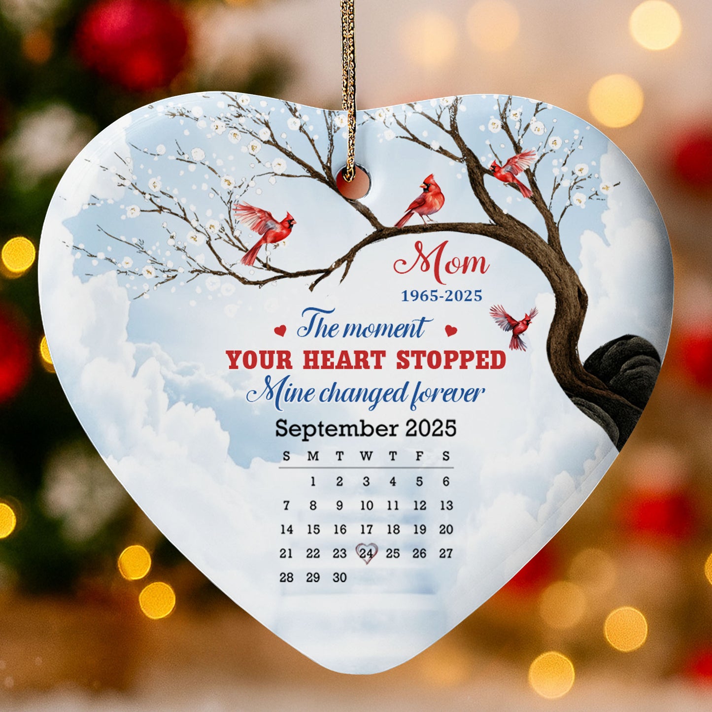 The Moment Your Heart Stopped, Cardinals On Snowy Tree