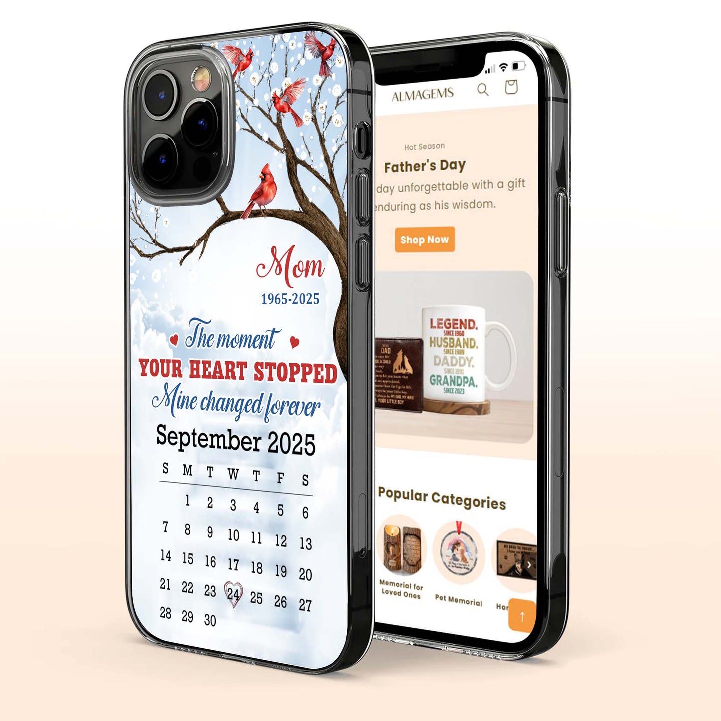 The Moment Your Heart Stopped, Memorial Cardinal Design