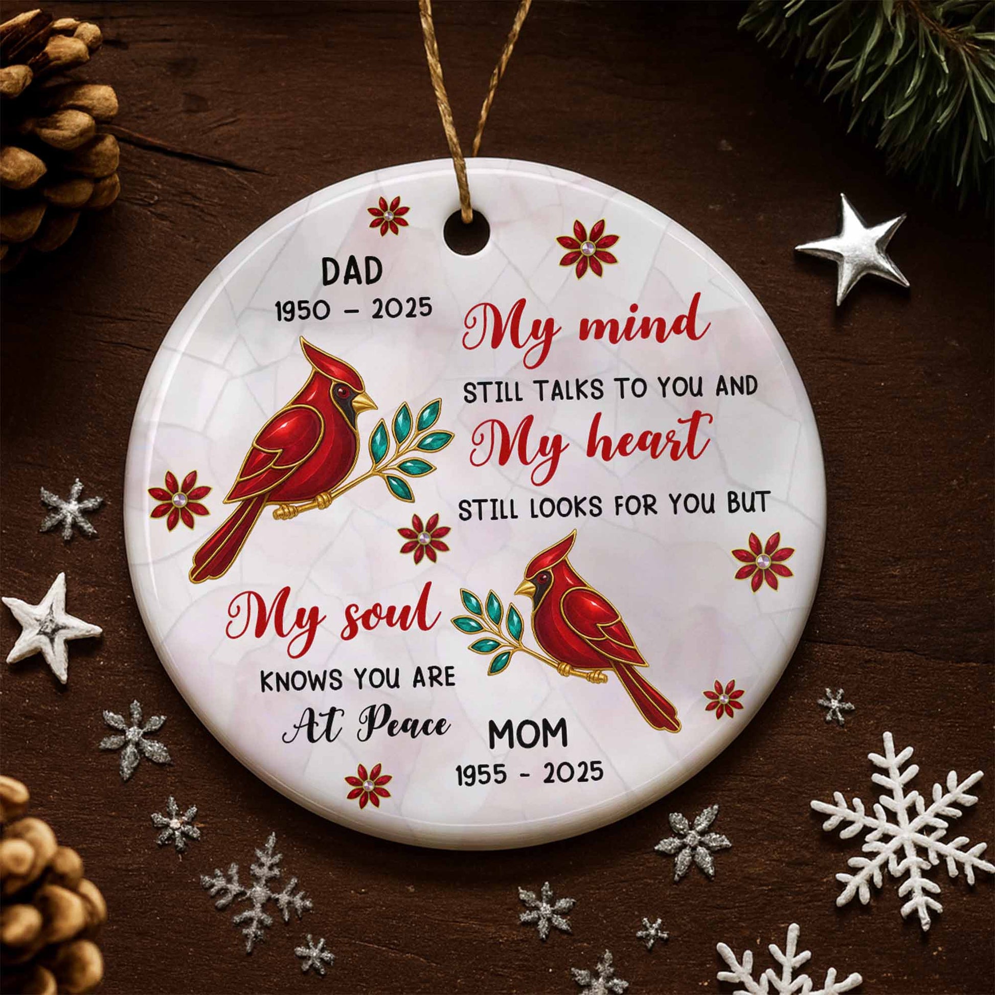 My Mind Still Talks To You, Cardinals And Flowers Design