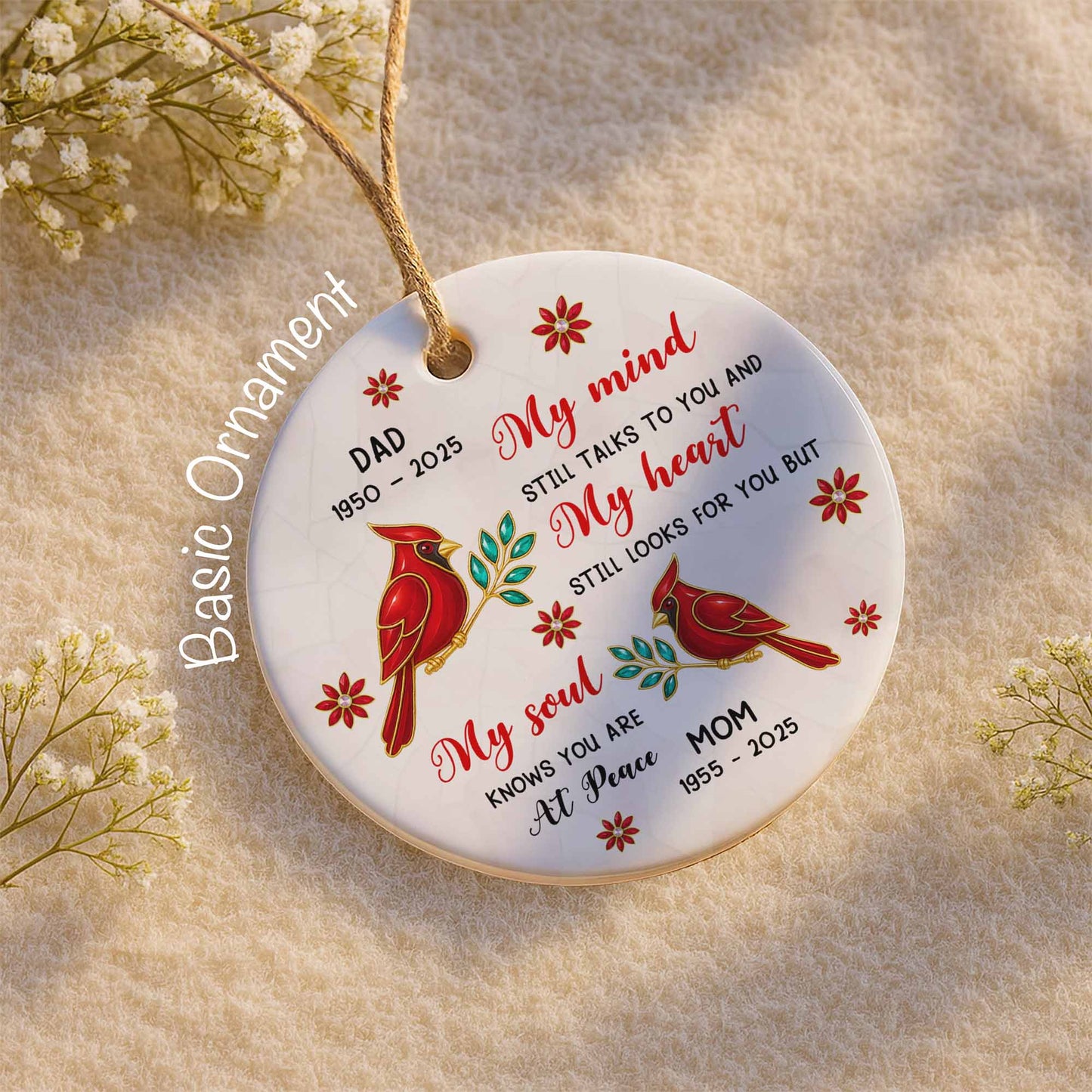 My Mind Still Talks To You, Cardinals And Flowers Design