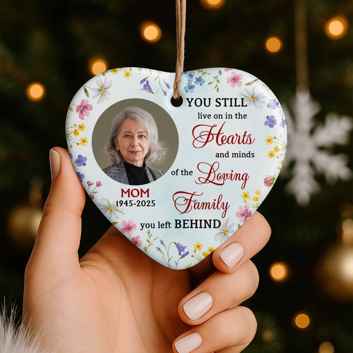 You Still Live On In The Hearts, Flowers Heart Design