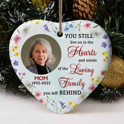 You Still Live On In The Hearts, Flowers Heart Design