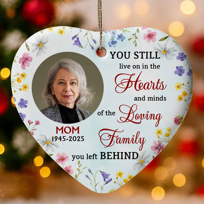 You Still Live On In The Hearts, Flowers Heart Design