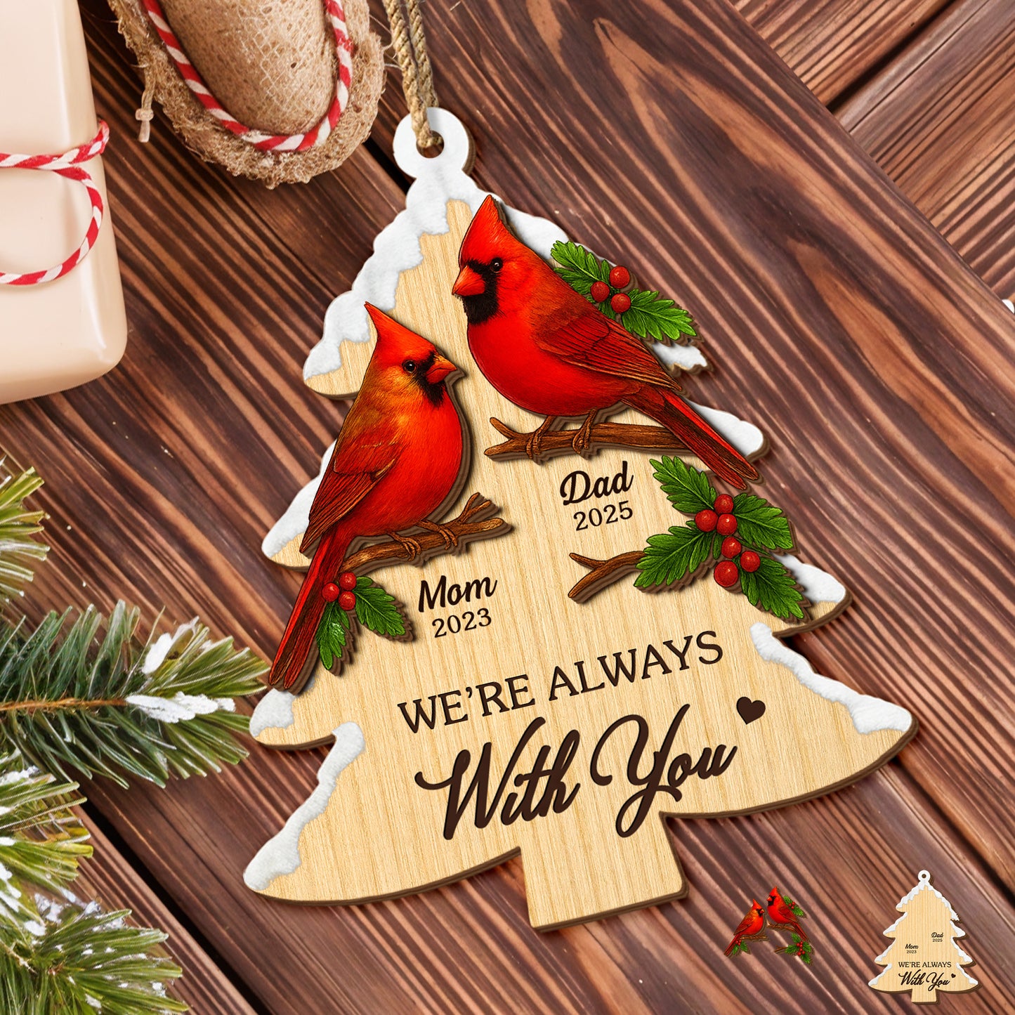 We're Always With You, Cardinals And Holly Berries