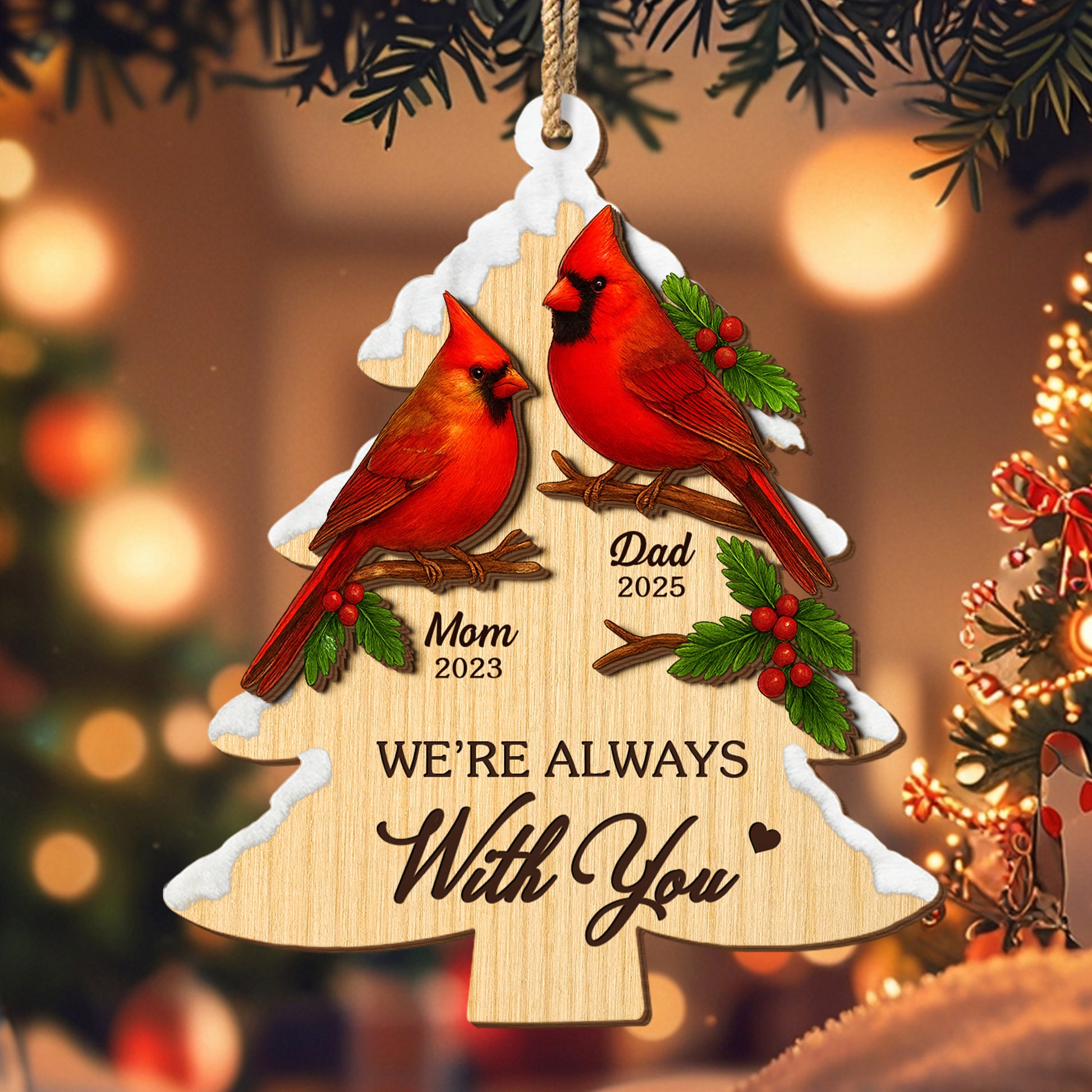 We're Always With You, Cardinals And Holly Berries