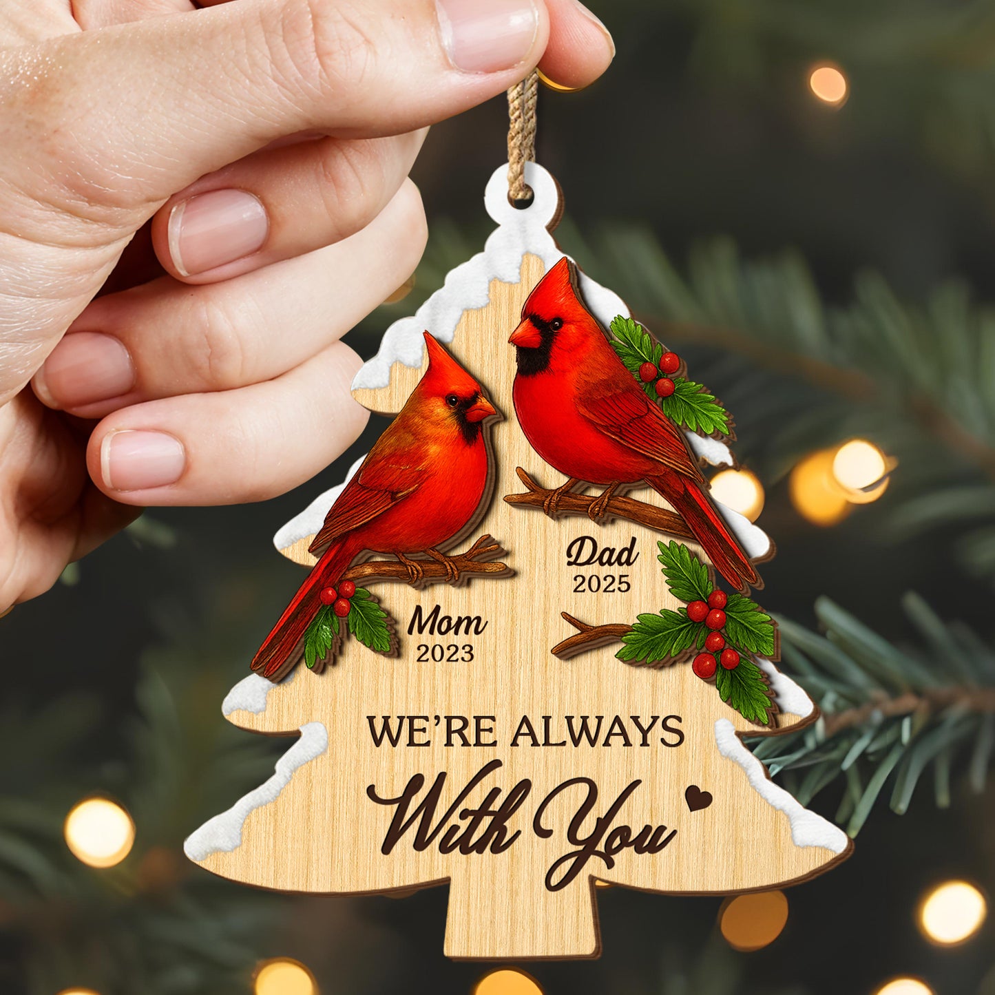 We're Always With You, Cardinals And Holly Berries