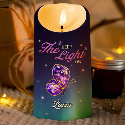 Keep The Light On, Butterfly And Stars Design