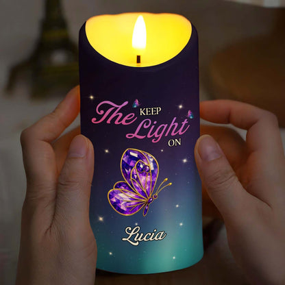 Keep The Light On, Butterfly And Stars Design