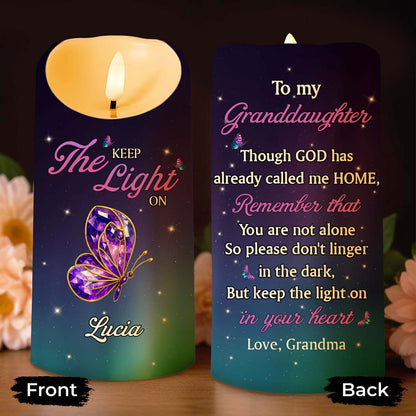 Keep The Light On, Butterfly And Stars Design