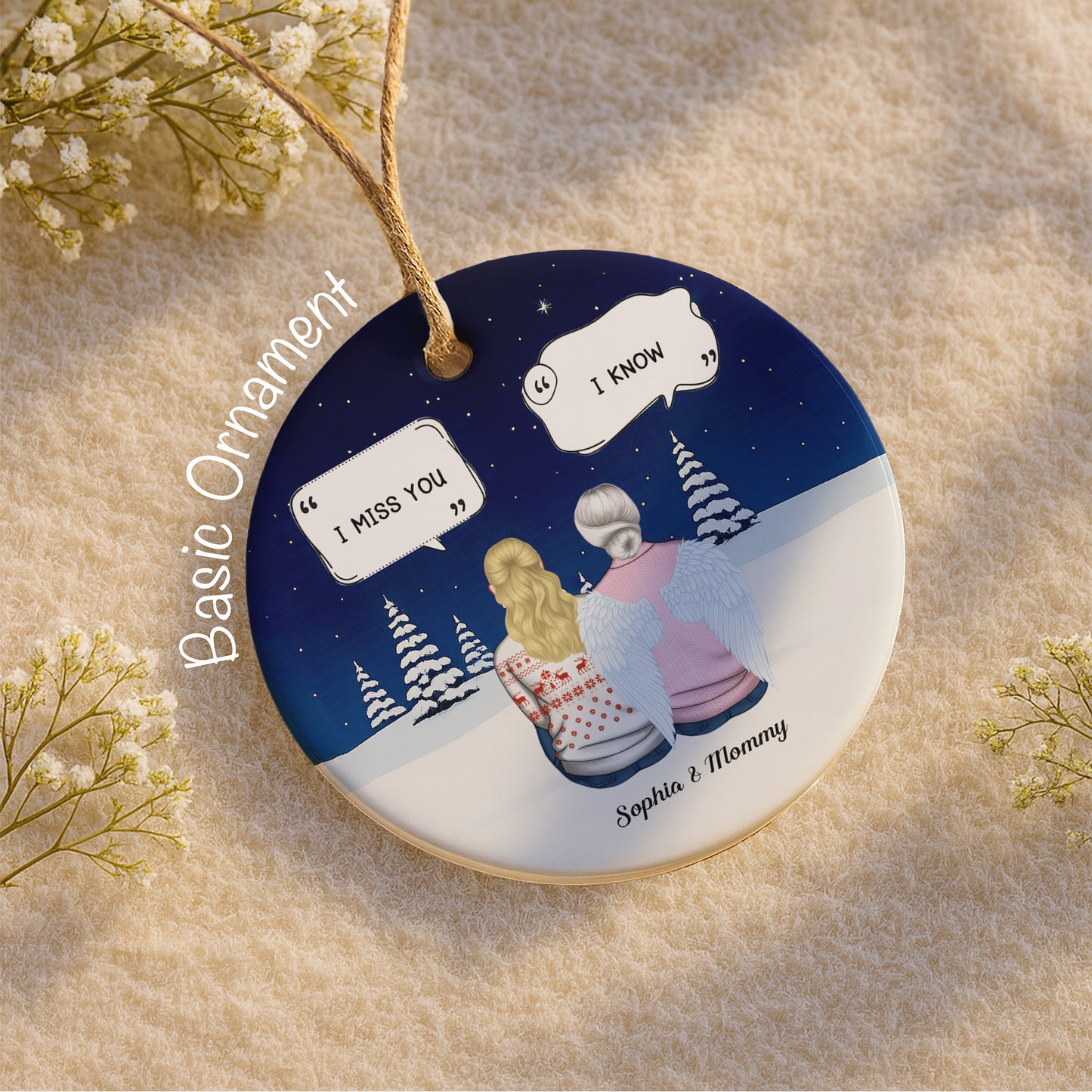 I Miss You, I Know, Snowy Landscape With Angel Wings