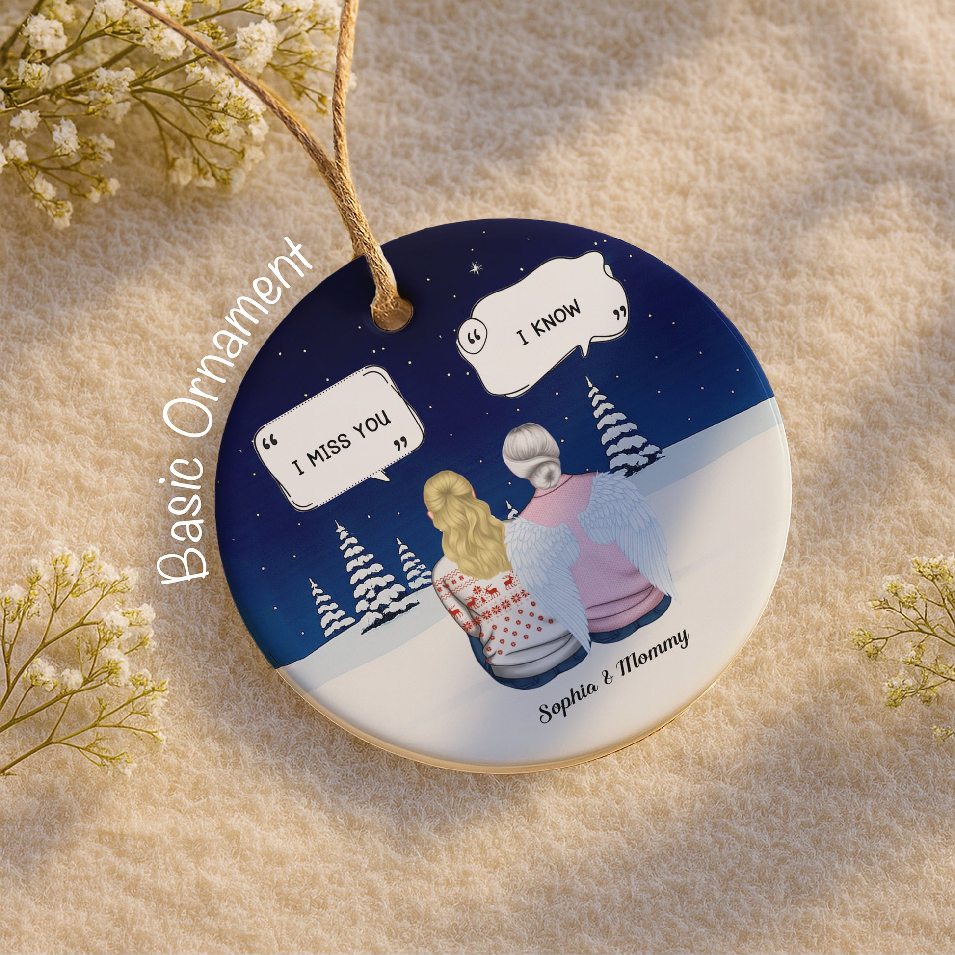 I Miss You, I Know, Snowy Landscape With Angel Wings