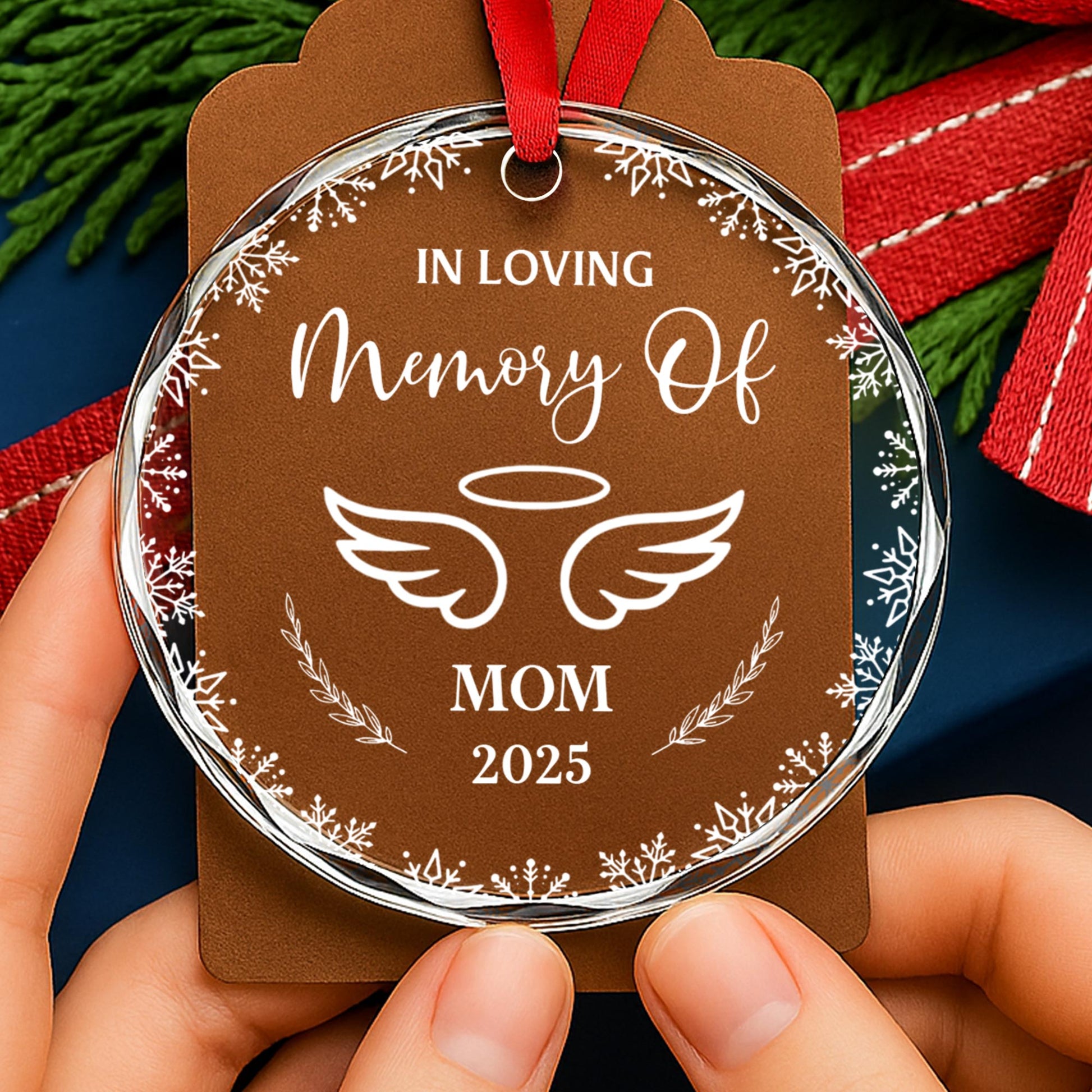 In Loving Memory Of With Wings And Floral Elements