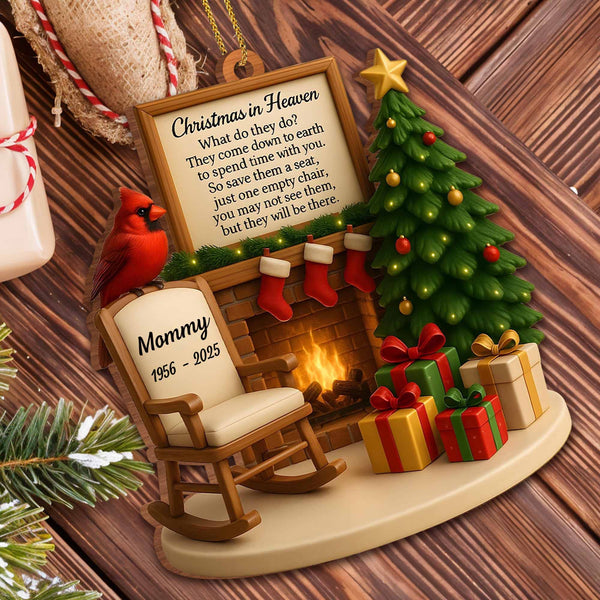 Christmas In Heaven Memorial Rocking Chair And Christmas Tree