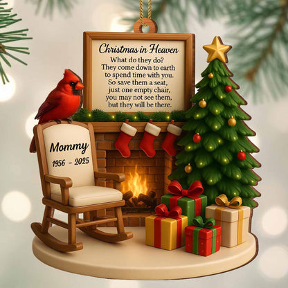 Christmas In Heaven Memorial Rocking Chair And Christmas Tree