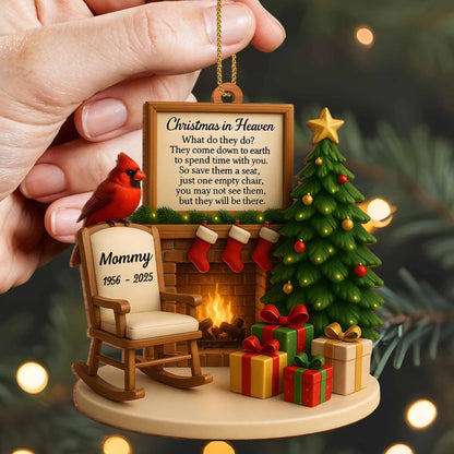 Christmas In Heaven Memorial Rocking Chair And Christmas Tree