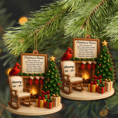 Christmas In Heaven Memorial Rocking Chair And Christmas Tree