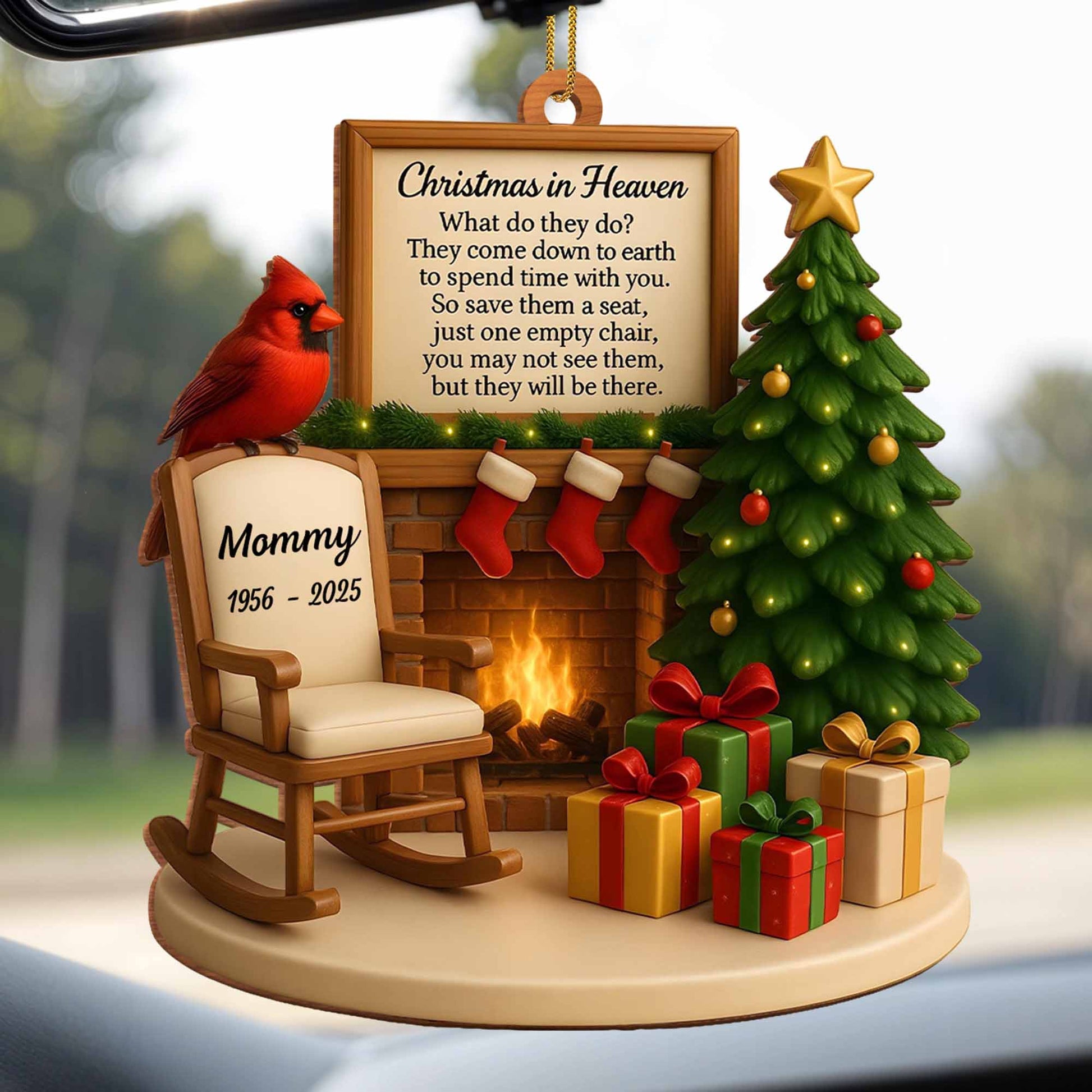 Christmas In Heaven Memorial Rocking Chair And Christmas Tree