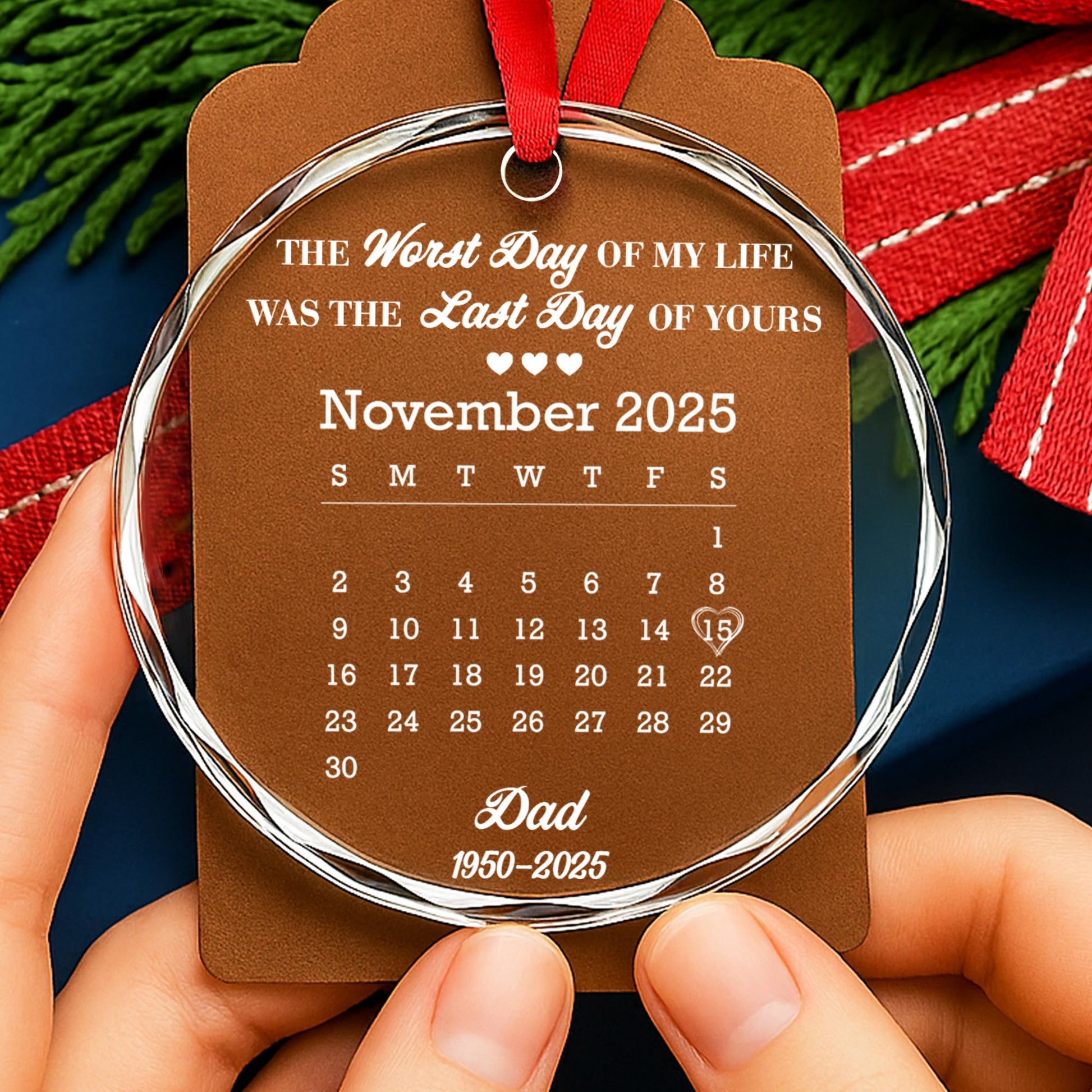 The Worst Day Of My Life, Memorial Circle Glass Ornament