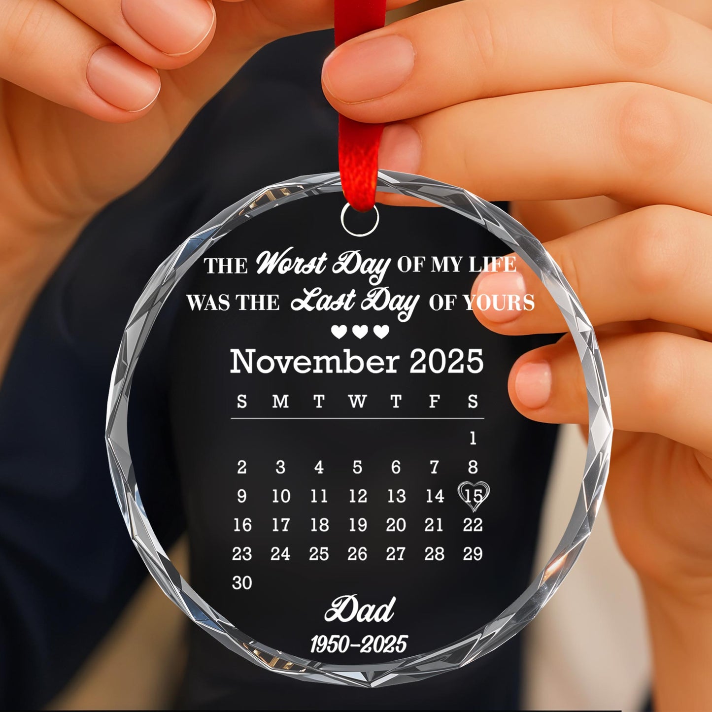 The Worst Day Of My Life, Memorial Circle Glass Ornament