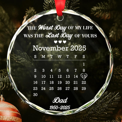 The Worst Day Of My Life, Memorial Circle Glass Ornament