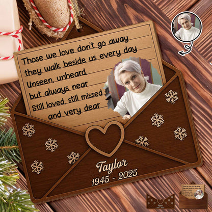 Those We Love Don't Go Away, Snowflakes and Heart Design