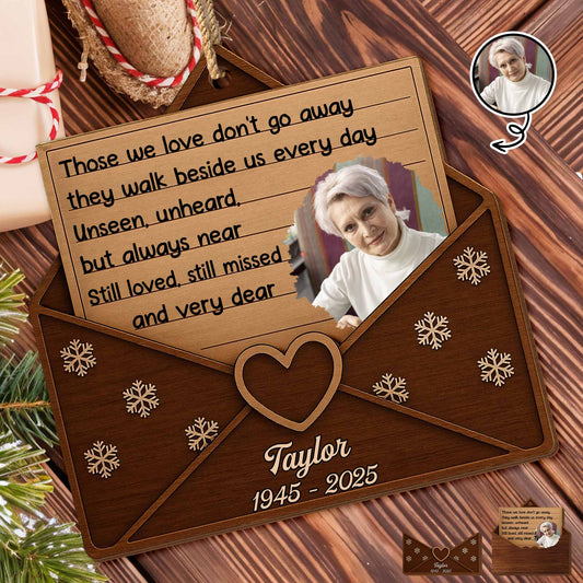 Those We Love Don't Go Away, Snowflakes and Heart Design