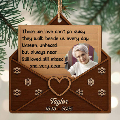 Those We Love Don't Go Away, Snowflakes and Heart Design