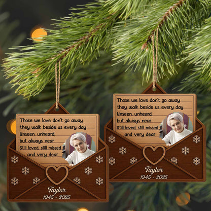 Those We Love Don't Go Away, Snowflakes and Heart Design