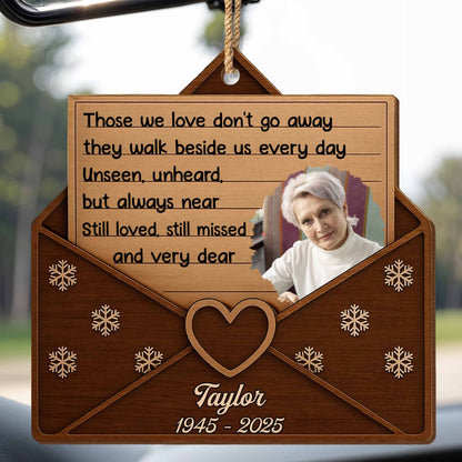 Those We Love Don't Go Away, Snowflakes and Heart Design