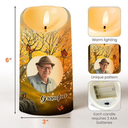 The Moment Your Heart Stopped, Memorial Candle With Butterflies