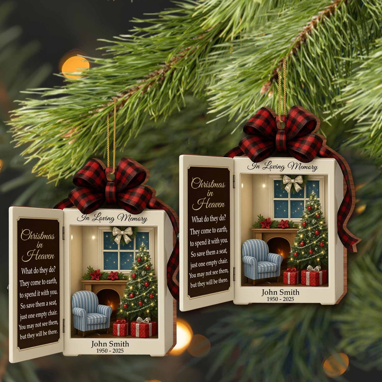 In Loving Memory Christmas In Heaven Save Them A Seat